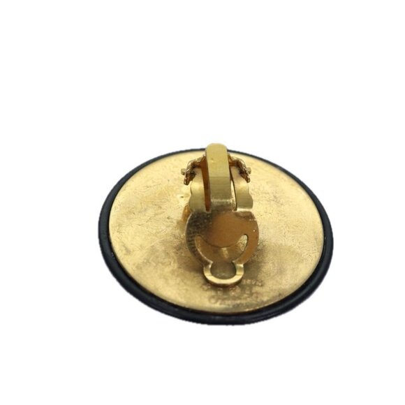 AUTHENTIC CHANEL COCO Mark Earring metal Gold CC - Picture 12 of 16